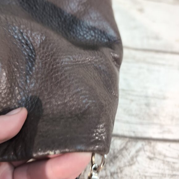 Coach Brown Pebbled Leather Double-Zip Shoulder Bag Madison Bag Women’s One Size - Picture 12 of 12